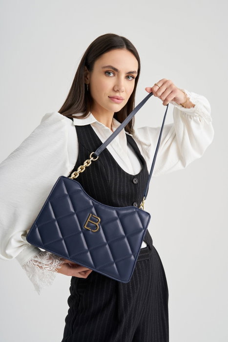 Lucky Bees Bolso de Hombro Azul Oscuro